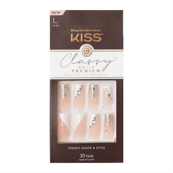 Kiss My Face Premium Class Nails Gorgeous 30pcs 4 in 1 each comes with 4 - Picture 1 of 5